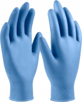 Jednorázové rukavice vinylové modré, vel. L, 100 ks