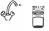 Perlátor s úsporou vody až -70%, mosaz, M22x1" vnit., 2 ks